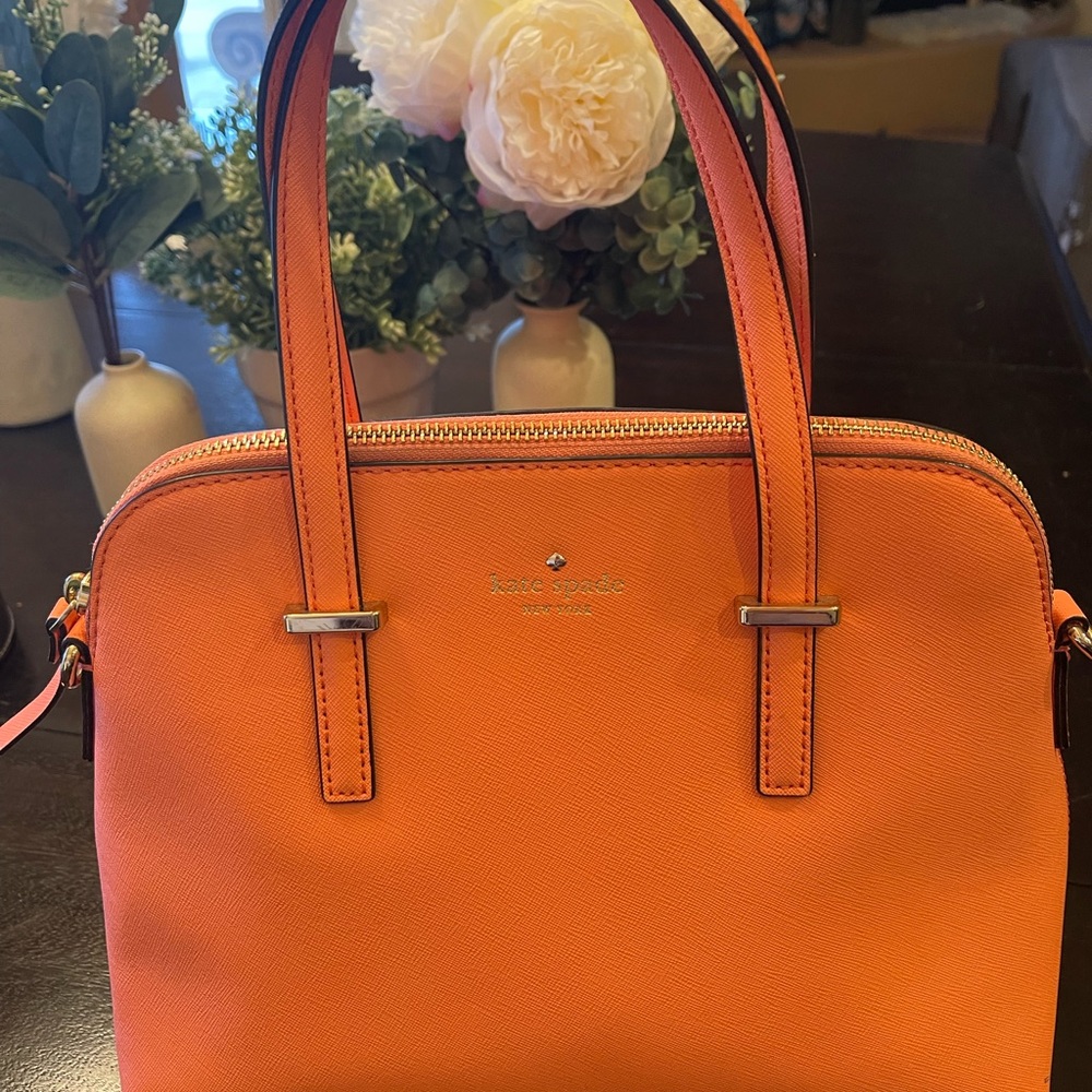 Salmon colored leather Kate Spade bag